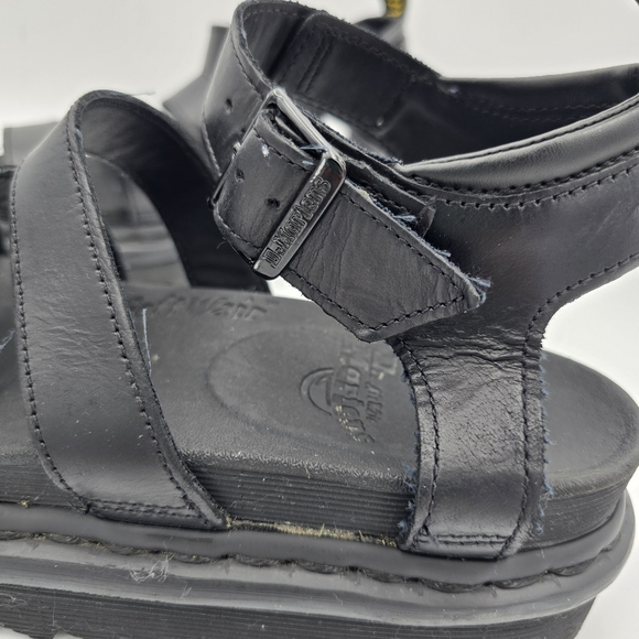 Dr. 'Doc' Martens Blaire Black Leather Sandals, Women's Size 8 - Picture 6 of 16